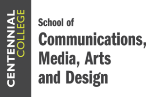 Centennial College - School of Communications, Media, arts and Design logo/wordmark